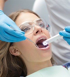 Dentist capturing intraoral images