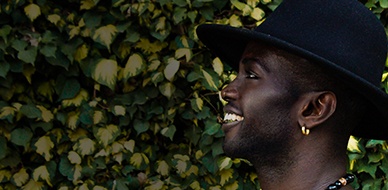 Man with beautiful smile outdoors