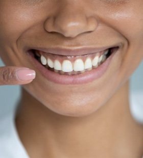 Woman with brighter teeth in Delafield  