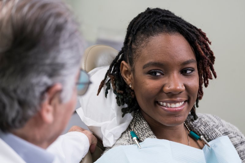 young woman visiting the dentist